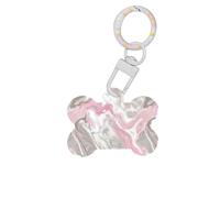 Abstract Ink Marble Printing Acrylic Dog Bone Ornament Pet Tags Key Chain Holiday for Lovers Dogs Gift