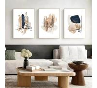 Abstract Islamic Beige Arabic Calligraphy Classic Wall Art Canvas Painting Poster Print Living Room Bedroom Home Decoration 60X80Cmx3Pcs Unframed