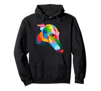 Abstract Italian Greyhound Head - Multicolored Artistic Pullover Hoodie