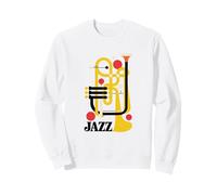 Abstract Jazz Trumpet Brass Instrument Musician Art Sweatshirt