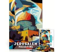 Abstract Jerusalem Design Jigsaw Puzzles 1000 Pieces for Adults Think Sharper True Detail Home Play Christmas Surprise (50x75cm)