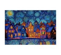 Abstract Jigsaw Puzzles for Adults 1500 Piece Jigsaw Puzzles for Adults Starry Night 87x57cm, Classic Educational Games Decompression, Challenging Game for Families Beautiful Decor Gifts for Men B-89