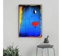 Abstract Joan Miro Dancers Love Heart Art Canvas Print Painting Famous Artwork Wall Picture Living Room Home Decor Poster 80x100cm Frameless