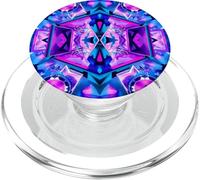 Abstract Kaleidoscope V.iolet Geometric Symmetry Art PopSockets PopGrip for MagSafe