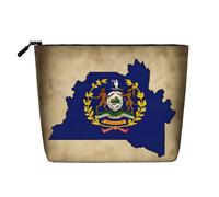 Abstract Kentucky State Flag Map02 Print Toiletry Bag Cosmetic Bag Large Capacity Travel Makeup Bag for Women for Daily Use Travel