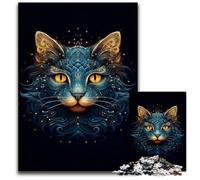 Abstract Kintsugi Cat 1000Pc Adults Jigsaw Puzzle Jigsaw Puzzles for Adults Adult Game Gift Family Interactive Game Brain Challenge Gift 1000 PCS(75x50cm)