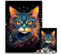Abstract Kintsugi Cat Jigsaw Puzzles 1000 Pieces for Adults Impossible Jigsaw Puzzles for Adults Brain Challenge for TeenagersHome Decor 1000 PCS(75x50cm)