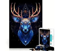 Abstract Kintsugi Deer Jigsaw Puzzles for Teenagers 1000 Logic Play True Detail Family Enjoyable Wall Display (38x26cm)