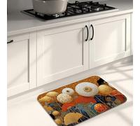 Abstract Kitchen Mats for Floor, Colorful Geometric Pattern Soft Mats, Cushioned Comfort Washable Non Slip Decor Rugs for Kitchen Sinks Laundryroom Bathroom 20x31 Inch