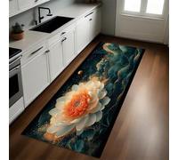 Abstract Kitchen Rug Mountains and chrysanthemums Non-Slip Washable Runner 50 x 150 cm Floor Mat for Kitchen, Laundry, Hallway, Home Decoration