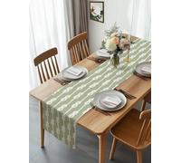 Abstract Knot on Green Background Table Runner 108 Inches Long, Nautical Knots Pattern Washable Table Runners Heat-Insulation Kitchen Dining Table Decorations for Home Party Decor 13x108in