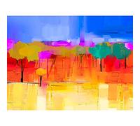 Abstract Landscape With Trees Large Wall Art Print Canvas Premium Poster