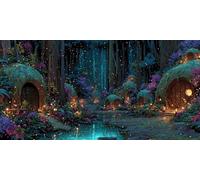 Abstract Large Diamond Art for Adults, 5D Diamond Painting Landscape, DIY Full Drill Gem Art Mosaic Making Kits, Cross Stitch Kits for Adults for Room Decor, Gifts for Women 100x50cm - SW2511V14