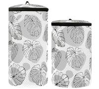 Abstract Leaf Line Shoe Washing Machine Bag Sneakers Washing Machine Bag Pack of 2 Shoe Mesh Laundry Bag Shoe Cleaning Bag, Abstract Leaf Line, One Size, Claasic