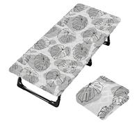 Abstract Leaf Line Toddler Bed Sheet Travel Soft & Comfortable Cot Sheet for Mini Crib Mattress for Small Spaces Baby Travel 50'' x 25'' (Bed Not Included)