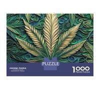 Abstract Leaf Pattern 1000 Piece Jigsaw Puzzle Paper for Adults Relaxing Focus Family Decor Gift 70x50cm/1000pcs
