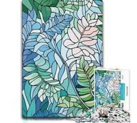 Abstract Leaf Pattern in Blue and Green Jigsaw Puzzle, 1000 Piece | A early-year puzzle challenge during winter downtime for patient puzzling.