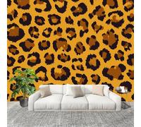 Abstract Leopard Pattern Mural Wallpaper for Living Room TV Backdrop Office Hotel Wall Decoration Poster Brown Wall Panoramic Mural Non-Woven Photo Wallpaper 250x175cm