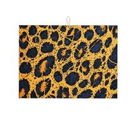 Abstract Leopard Print Large Microfiber Dish Draining Mat Reusable Washable Dish Drainer Pad Rack Mat for Kitchen Accessory 18x24 Inch