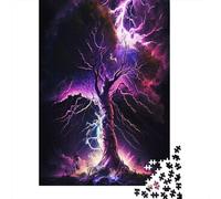 Abstract Lightning Strike 1000-Piece Puzzle for Adults, 38x26cm/1000pcs; for A Quiet Evening Project at Home; White Cardboard for Steady Handling