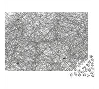 Abstract Line Art Recycled Paper for Adults: Intricate Tangled Web Pattern Educational Game Decompression 1000 Pieces 70x50cm/1000pcs