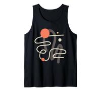 Abstract Line Art with Modern Geometric Shapes Design Tank Top