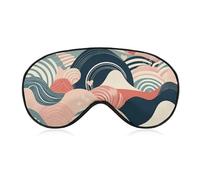 Abstract Line Drawing Sleep Mask Soft Comfortable Eye Mask with Adjustable Strap Eye Cover Eye Shade for Men Women Work Travel