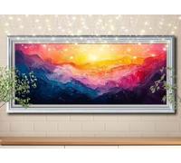 Abstract Lines,Landscape Diamond Painting Kits,5D DIY Diamond Art Kits for Adults,Full Drill Gem Embroidery Arts Crafts Painting Pictures by Numbers 80x160cm,Diamond Art for Kids Home Decor 58Y-822