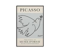 Abstract Lines Picasso Dove of Peace Poster Poster Print Art Wall Painting Canvas Posters Modern Bedroom Decor 12x18inch(30x45cm)