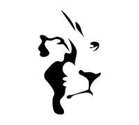 Abstract Lion Head Vinyl Wall Decal African Animal Predator Wall Stickers Home Decoration Accessories For-XL-85x142cm