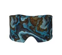 Abstract Liquid Marble Blue Golden, Full Eye Covers Light Blocking Eye Mask Sleep Eye and Ear Muffs