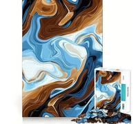 Abstract Liquid Swirls Jigsaw for Teenagers1000 Pieces Calm Game Bright Color Fun Challenge Christmas Surprise (38x52cm)