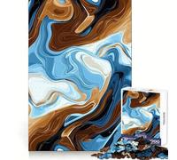 Abstract Liquid Swirls Jigsaw for Teenagers1000 Pieces Calm Game Bright Color Fun Challenge Christmas Surprise (38x52cm)