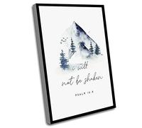 Abstract Living Room Decor,Psalm 16 8 I Will Not Be Shaken Bible Verse Wall Art Print The Lord Scripture Wall Printable Christian Boys Nursery Playroom Decor Nlt Bible,12x16 Inch UnFramed Wall Art