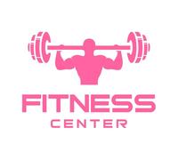 Abstract Logo of Gym Man icon Fitness Silhouette Design Gym Club Wall Decals 57.6x79.8cm Tattoo Culture Pink