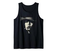 Abstract Lone Cowboy with Cigarette Portrait Tank Top