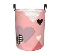 Abstract Love Chart Circular HamperM Basket Large Laundry Storage Basket for Clothes Stylish Home Decor Organizer