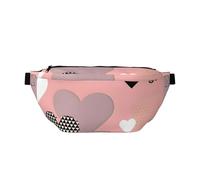 Abstract Love Chart Crossbody Waist Bag.Large Capacity, Waterproof And Dustproof, Secure Zipper, Suitable For Travel And Outdoor Activities., Black, One Size