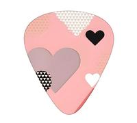 Abstract Love Chart Guitar Picks, Premium Celluloid Picks For Enhanced Playability And Tone.