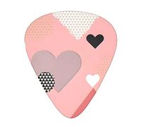 Abstract Love Chart Guitar Plectrums Classical Triangle Bass Acoustic And Electric Guitar Plectrums For Guitarists 12 Pieces