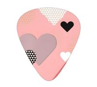 Abstract love chart the 12-piece guitar picks include three picks: thin, medium and heavy. suitable for electric, acoustic and bass guitars of all strengths