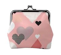 Abstract Love Chart Womenâ€™s Small Coin Purse,Rectangle Kiss Lock Coin Pouch, Pocket-Sized, Mini Coin Purse for Women
