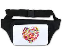 Abstract Loving Heart Warm Light Artwork Waist Bag Fanny Pack White