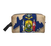 Abstract Maine State Flag Map01 Print Travel Toiletry Bag,Makeup Bag,Cosmetic Bag,Hanging Tolietry Bag for Women Men,Gym Daily