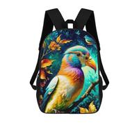 Abstract Maintain Bird, Elegant, Fantasy, Intricate, Very Attractive, Beautiful, Hyperreal Children's 17 Inch School Backpack 3D Printed Anime Movies for Kids Travel Rucksacks Book Bags Kids School Ba