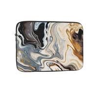 Abstract Marble Ink Texture Laptop Case 17 inch, Shockproof Protective Computer Sleeve Cover Water Resistant Laptop Bag Carrying Tablet Cover Briefcase Handbags Gifts for Men Women