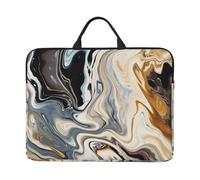 Abstract Marble Ink Texture Laptop Case Sleeve 14 inch Shockproof Protective Notebook Case Travel Laptop Bag with Handle Waterproof Computer Cover Briefcase Handbags for Men Women