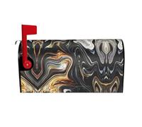 Abstract Marble Ink Texture Magnetic Mailbox Cover Mailbox Protector Letter Box Flap Easy Install No Tools 21x18 In