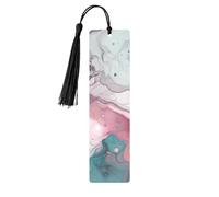 Abstract Marble Printed Metal Bookmarks S - Black Lightweight Aluminium Book Marker for Books, Journals & Gifts, Ideal Book Lovers, Holiday Decor & Crafts