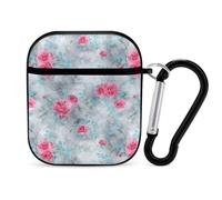 Abstract Marble Rose Print Bluetooth Headset Cover Earbud Case Earphone Protective Case Compatible with Airpods 1/2